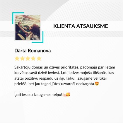 Dārta Romanova - Izaugsmes telpa atsauksme