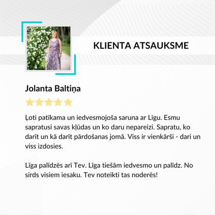 Jolanta Baltiņa - Izaugsmes telpa atsauksme